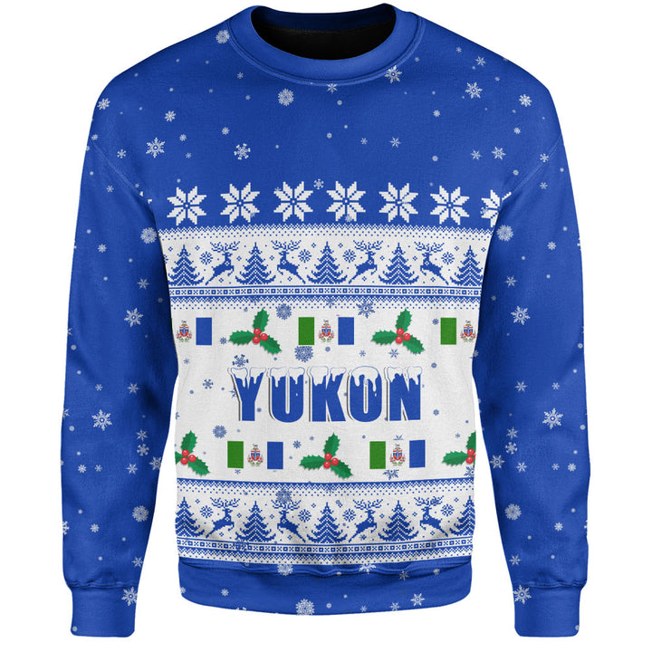 Yukon Sweatshirt Christmas Knit Style Snowflake Reindeer