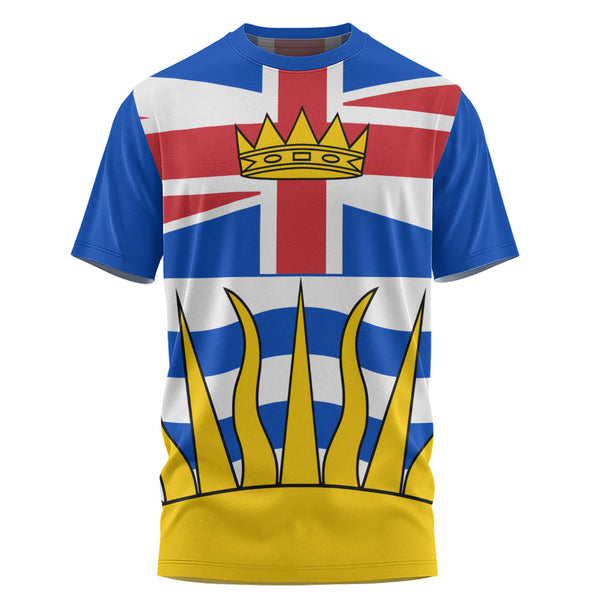 British Columbia T-Shirt Flag Minimalist Pride Style