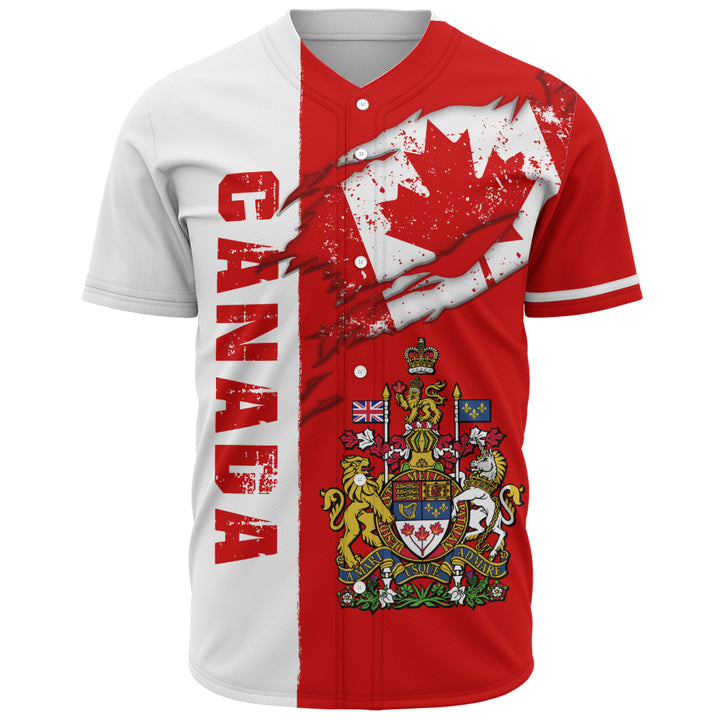Canada Baseball Shirt Clawed Flag True North Strong