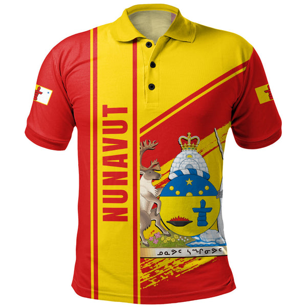 Nunavut Polo Shirt Heritage Strength Crest