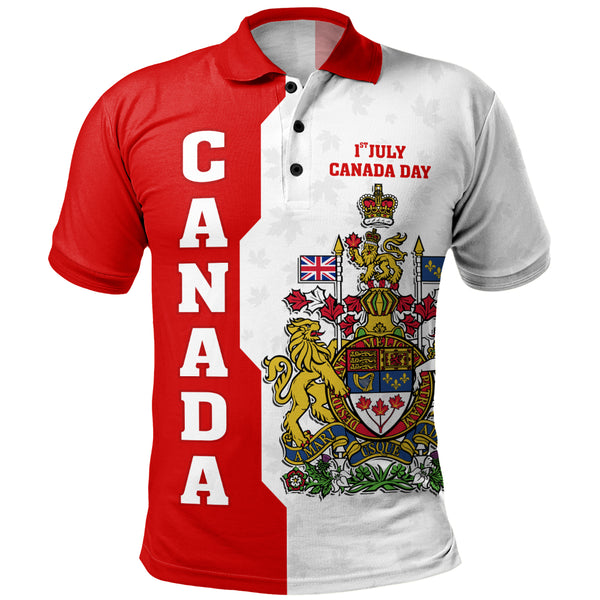 Canada Polo Shirt Canada Day Heritage Coat Of Arms Edition