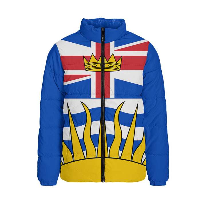 British Columbia Padded Jacket Flag Minimalist Pride Style