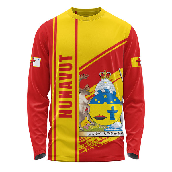 Nunavut Long Sleeve T-Shirt Heritage Strength Crest