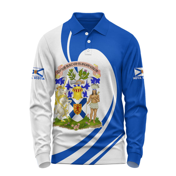 Nova Scotia Long Sleeve Polo Shirt Legacy Of The Noble Spirit