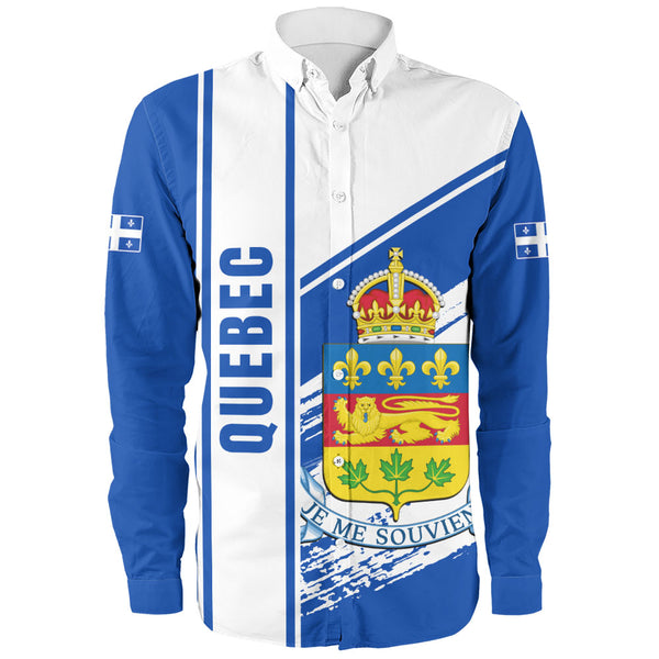 Quebec Long Sleeve Shirt Heritage Strength Crest