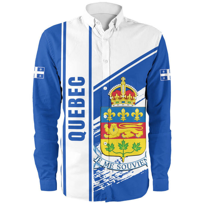 Quebec Long Sleeve Shirt Heritage Strength Crest