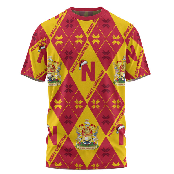 New Brunswick T-Shirt Christmas Argyle Pattern With Royal Crest