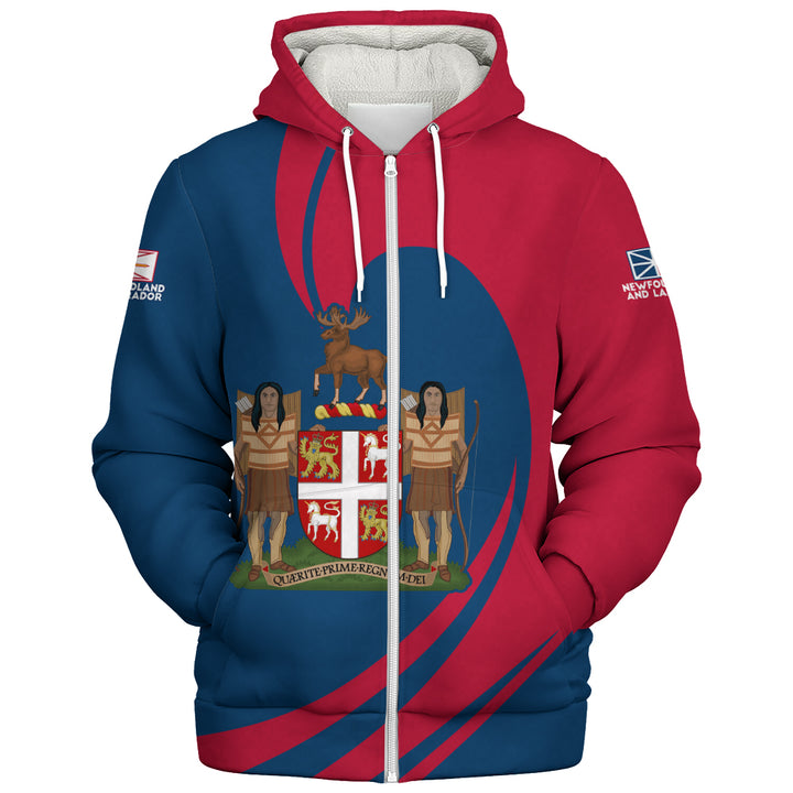 Newfoundland & Labrador Sherpa Hoodie Legacy Of The Noble Spirit