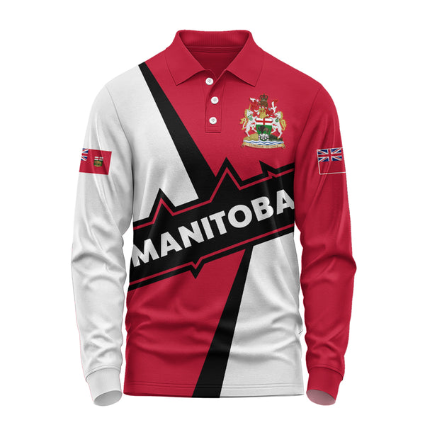 Manitoba Long Sleeve Polo Shirt Loyal True North Provincial Style