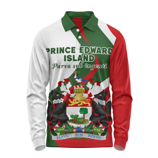 Prince Edward Island Long Sleeve Polo Shirt Crest Of Identity