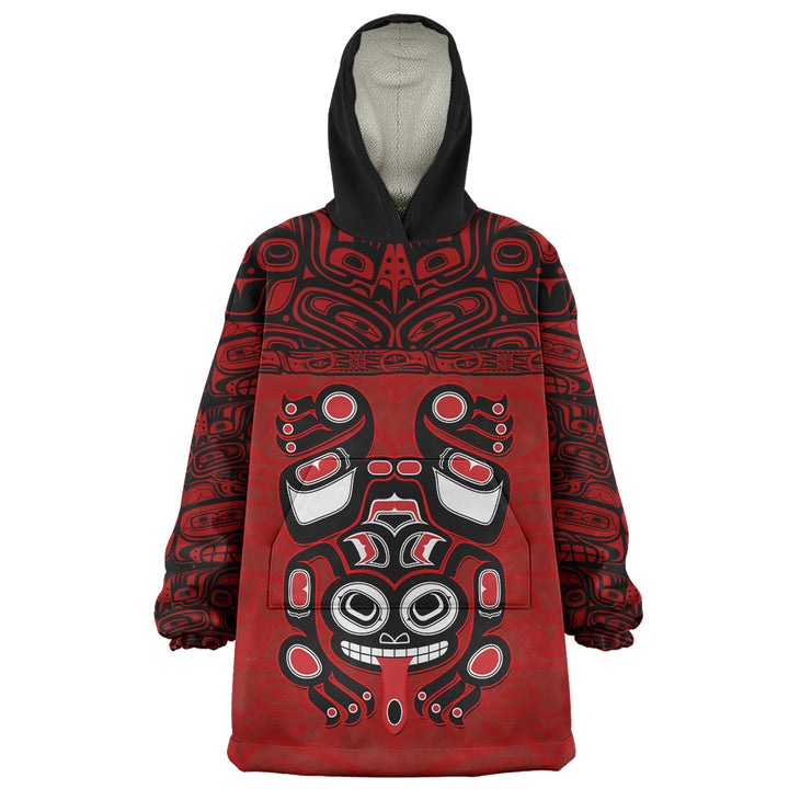 Canada Snug Hoodie Haida Frog Guardian Tribal Power