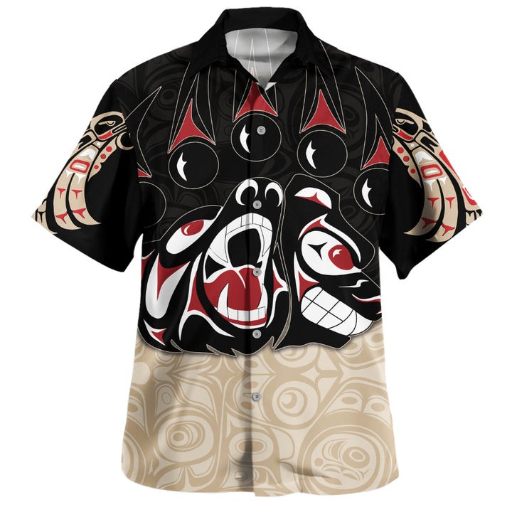 Canada Bowling Shirt Haida Strength Roaring Ancestral Energy