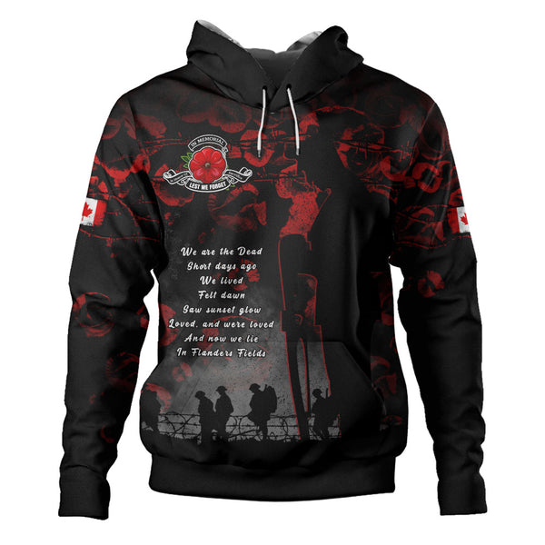 Canada Hoodie In Flanders Fields Canada Remembrance Day Tribute