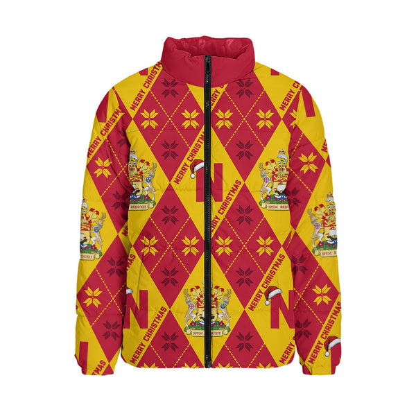 New Brunswick Padded Jacket Christmas Argyle Pattern With Royal Crest