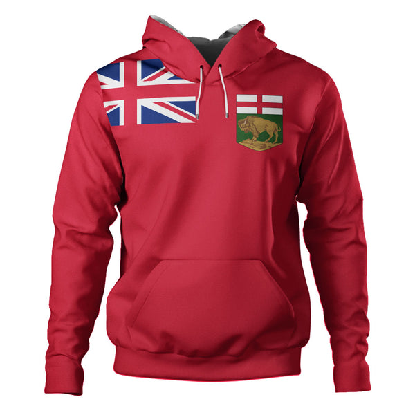 Manitoba Hoodie Flag Minimalist Pride Style