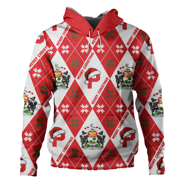 Prince Edward Island Hoodie Christmas Argyle Pattern With Royal Crest