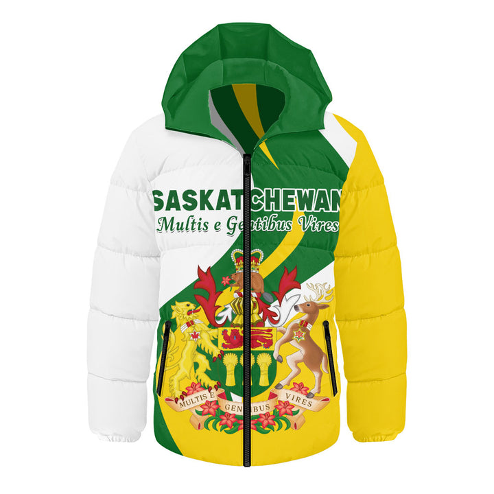 Saskatchewan Hooded Padded Jacket Crest Of Identity
