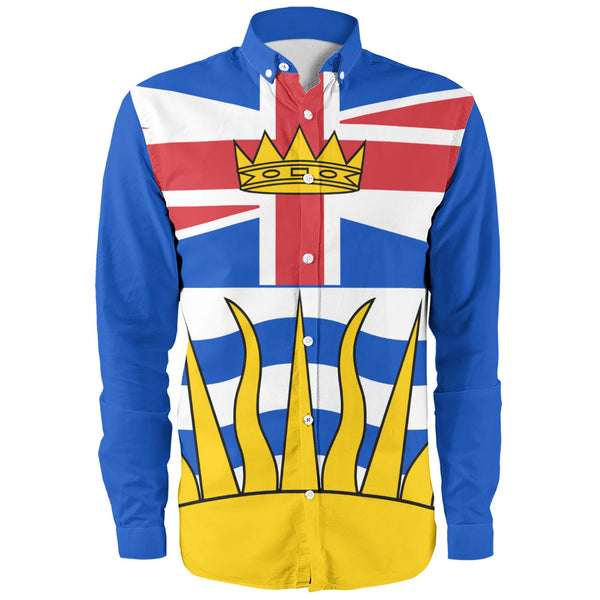 British Columbia Long Sleeve Shirt Flag Minimalist Pride Style