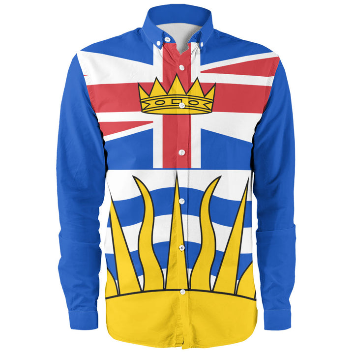 British Columbia Long Sleeve Shirt Flag Minimalist Pride Style
