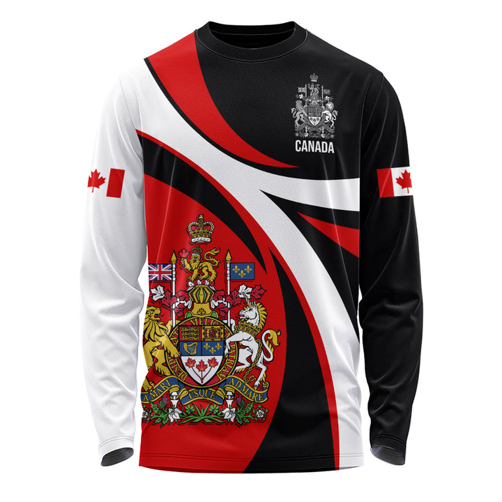 Canada Long Sleeve T-Shirt Heritage Pride And Power Crest
