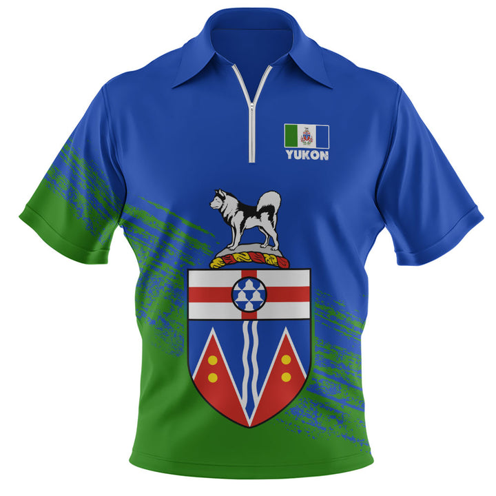 Yukon Zip Polo Shirt Pride Of The Provinces