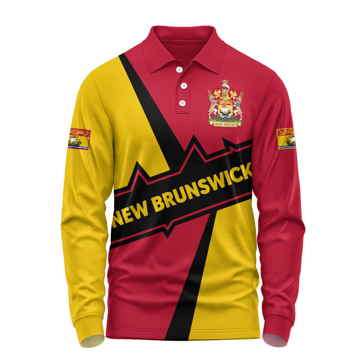 New Brunswick Long Sleeve Polo Shirt Loyal True North Provincial Style