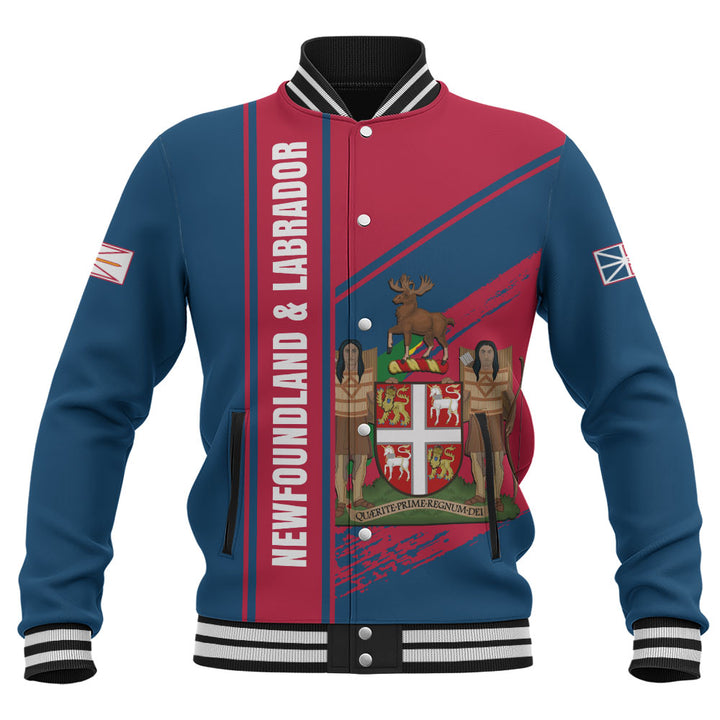 Newfoundland & Labrador Baseball Jacket Heritage Strength Crest