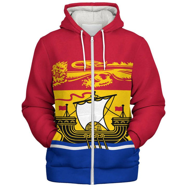 New Brunswick Sherpa Hoodie Flag Minimalist Pride Style