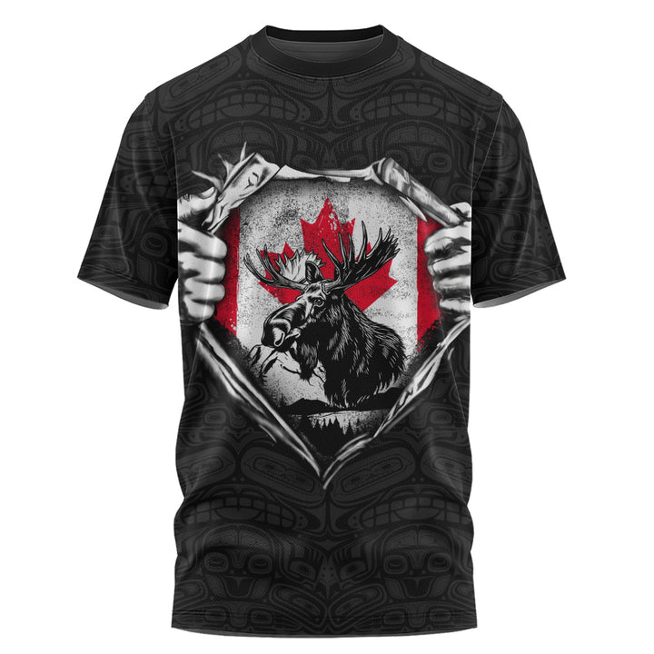 Canada T-Shirt Haida Maple Flag Moose Legacy