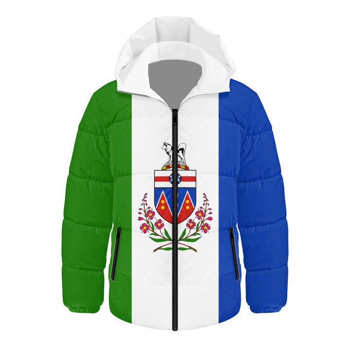 Yukon Hooded Padded Jacket Flag Minimalist Pride Style