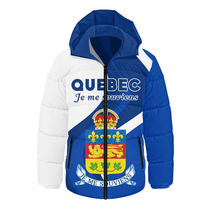 Quebec Hooded Padded Jacket Crest Of Identity