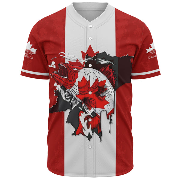 Canada Baseball Shirt Born To Fish Proud To Be Canadian
