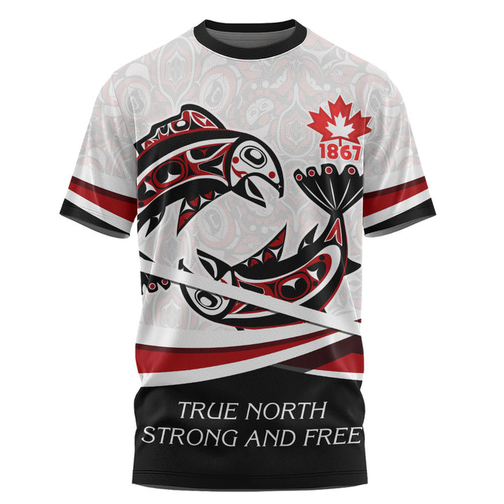 Canada T-Shirt Spirit Of Salmon True North Freedom