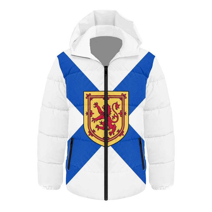 Nova Scotia Hooded Padded Jacket Flag Minimalist Pride Style