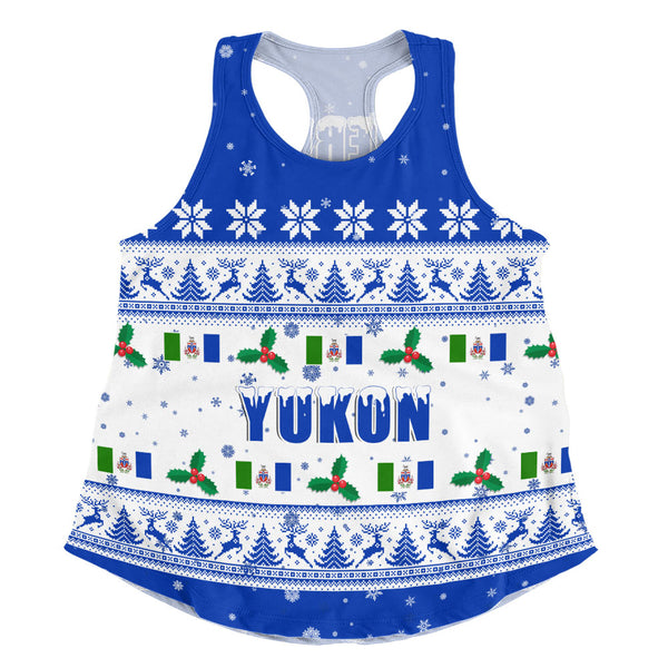 Yukon Women Tank Christmas Knit Style Snowflake Reindeer