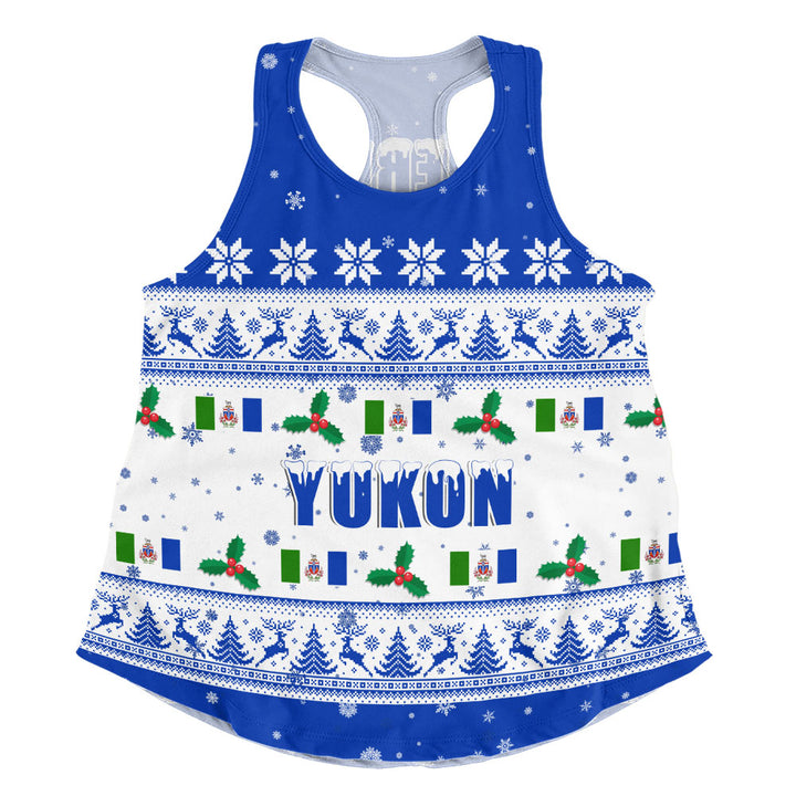 Yukon Women Tank Christmas Knit Style Snowflake Reindeer