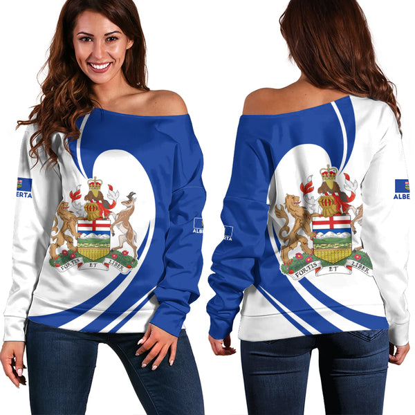 Alberta Off Shoulder Sweatshirt Legacy Of The Noble Spirit