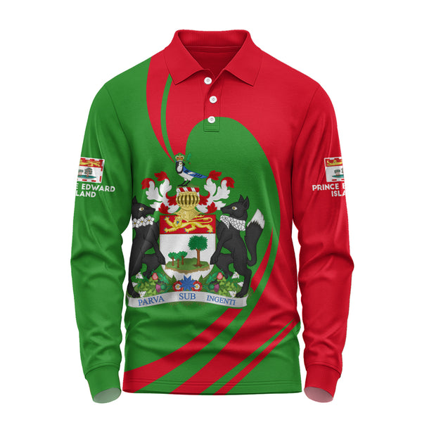 Prince Edward Island Long Sleeve Polo Shirt Legacy Of The Noble Spirit