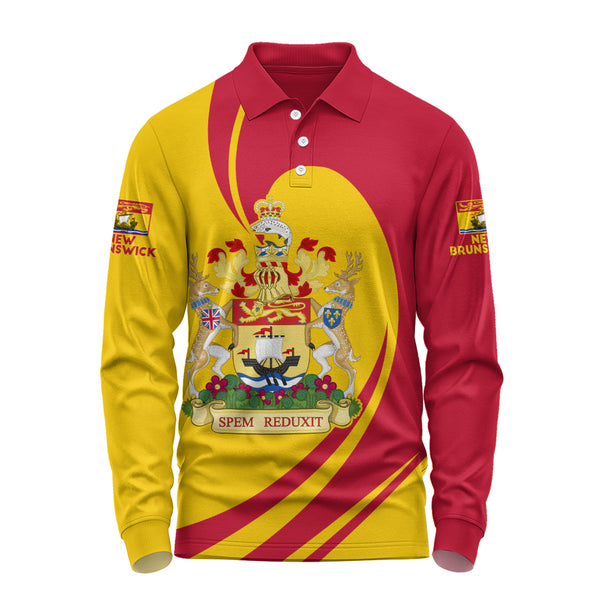 New Brunswick Long Sleeve Polo Shirt Legacy Of The Noble Spirit