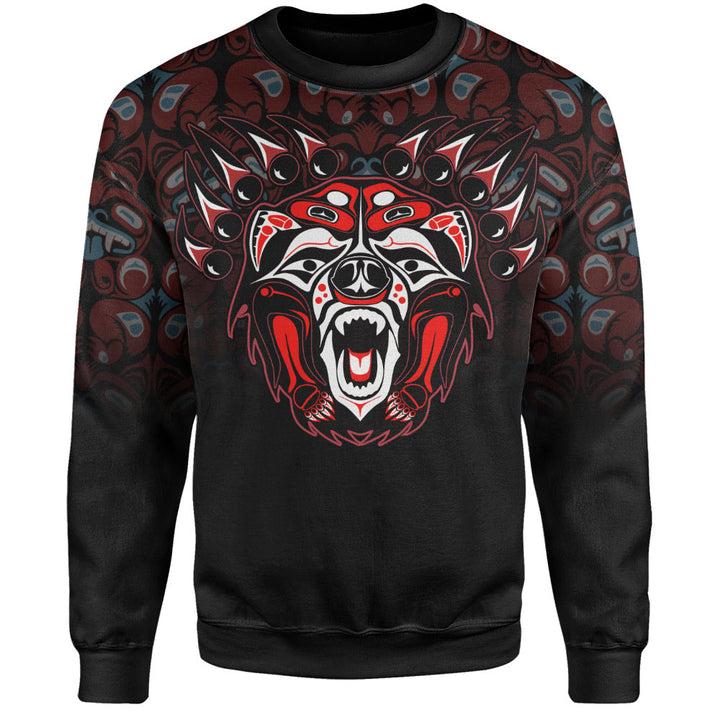 Canada Sweatshirt Tribal Bear Awakening