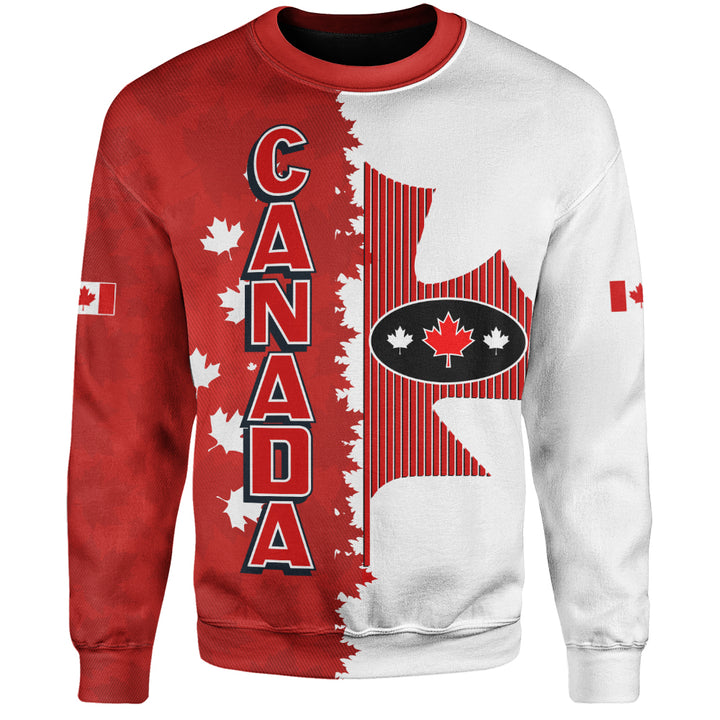 Canada Sweatshirt Bold Leaf Patriotic Canada Edition