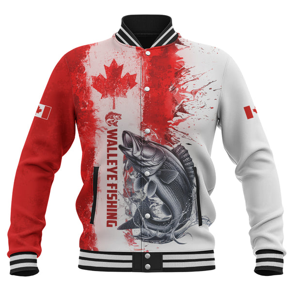 Canada Baseball Jacket Canada Maple Hook And Splash