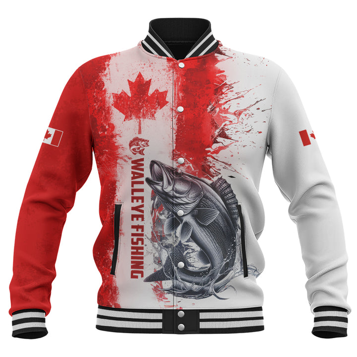 Canada Baseball Jacket Canada Maple Hook And Splash