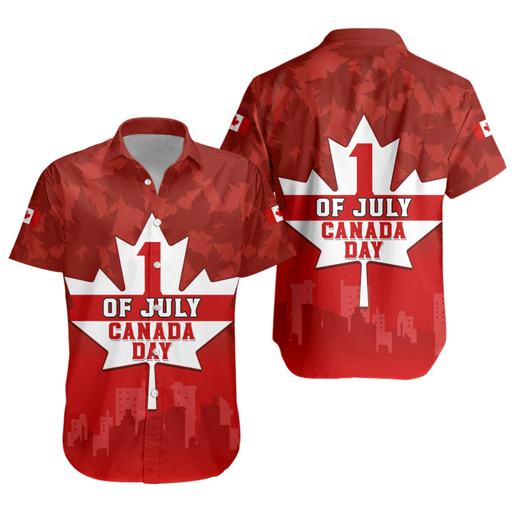 Canada Short Sleeve Shirt Red Maple 1st July National Celebration