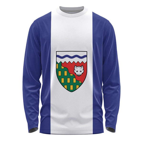 Northwest Territories Long Sleeve T-Shirt Flag Minimalist Pride Style