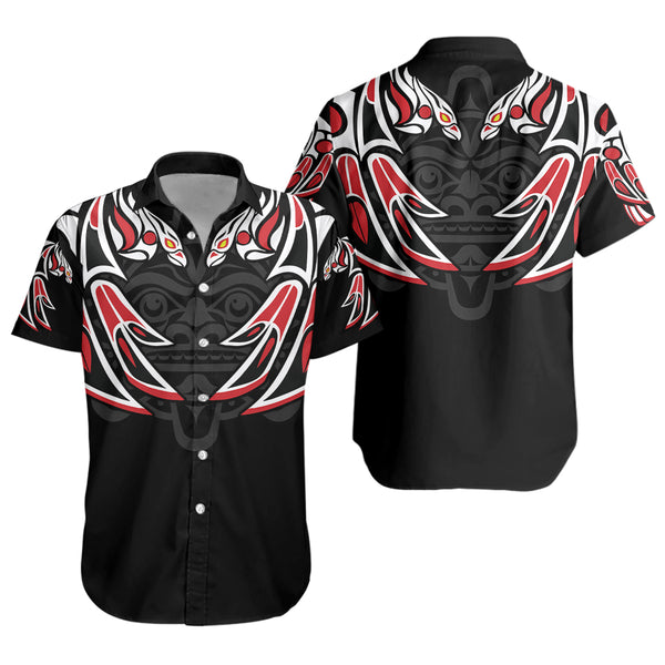 Canada Short Sleeve Shirt Tribal Guardian Spirit Haida Style