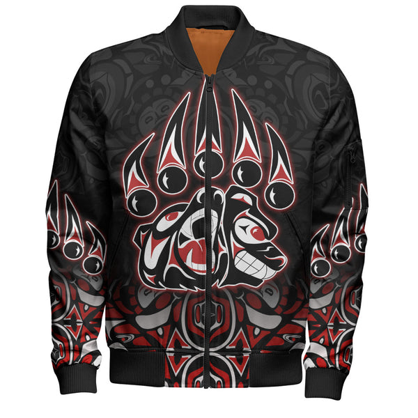 Canada Bomber Jacket Spirit Of The Bear Claw Tribal Power