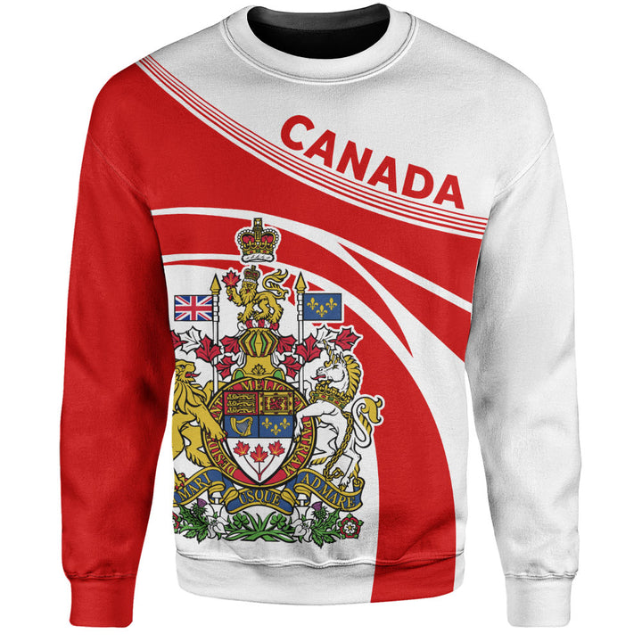 Canada Sweatshirt Canada Coat Of Arms Glory Royal Design