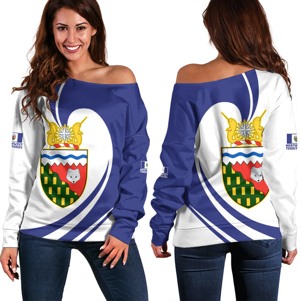 Northwest Territories Off Shoulder Sweatshirt Legacy Of The Noble Spirit