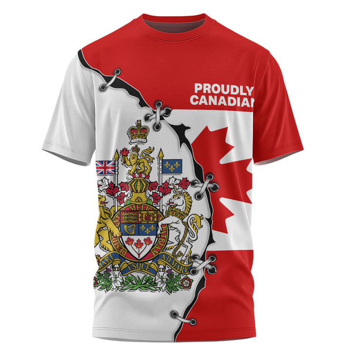 Canada T-Shirt Coat Of Arms Unity Zipper Style